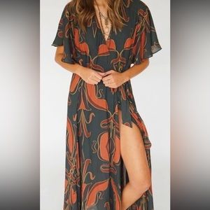 Free people flowy sweet escape wrap dress